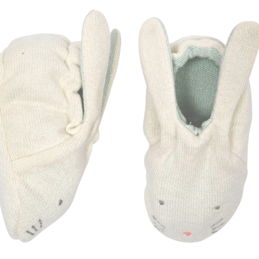 new w/o tag: Meri Meri baby booties • knit